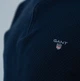Кофта мужская GANT Men's Classic Cotton Half Zip Sweater E-166 Dark Blue M - изображение 5
