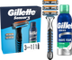 Набір для гоління Gillette Бритва Sensor3 + 3 змінні леза + Піна для гоління 200 мл (8700216075251) - зображення 1