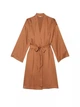 Жіночий сатиновий халат Victoria's Secret Satin Midi Robe XL/XXL коричневий - зображення 3