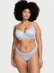 Женские трусики Victoria's Secret (144000416009) Stretch Cotton Thong M голубые - изображение 4