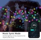 Светодиодная уличная LED гирлянда 20м Smart Bluetooth APP USB RGB Color 20M / 200LEDs - изображение 6