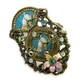 Каблучка "Голуби кохання" від Michal Negrin з емаллю та кристалами Swarovski - зображення 1