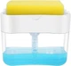 Диспенсер-органайзер Soap Pump Sponge Caddy для мочалок и моющего средства пластиковый з дозатором 14 х 11 х 10 см Белый - изображение 1
