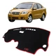 Накидка на торпеду Сhevrolet Aveo T250 2006-2011 чохол панелі приладів чорний кант червоний - зображення 1