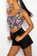 Кроп-топ з квітковим принтом XS Boohoo - изображение 4