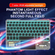Беспроводная клавиатура для пк и планшетов iPad & Tab KB333 Bluetooth USB 2.4Гц RGB Черный Прозрачный - изображение 6