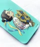 Матовый бирюзовый чехол на iPhone 16 Pro Украинка с колосками (принт 172) - изображение 2