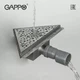Трап для душа угловой GAPPO G82020-1 нержавеющая сталь 200x200 мм с решеткой (G82020-1) - изображение 2