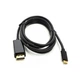 Кабель мультимедійний USB Type-C 3.1 Thunderbolt 3 (M) to DisplayPort (M) 1.8m 4K PowerPlant (CA911844)[19779] - зображення 1