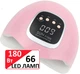 Профессиональная LED+UV лампа для маникюра и наращивания ногтей SUN х15 MAX 66 LED 180 W роозвая - изображение 1