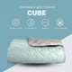 Двостороннє покривало Стиль Cube IDEIA 180х210 см з антиалергенним волокном, м'ята/св. сірий (8-32404*007) - зображення 7