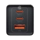 Зарядное устройство для BASEUS Wall Charger GaN5 Pro 2xUSB-C+USB 65W с USB-C Cable Black - изображение 3