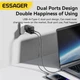 Зарядний пристрій Essager Pinchen Travel Phone Charger 33W USB A+ TYPE C EU чорний - зображення 2