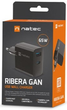 Ładowarka sieciowa NATEC Ribera GaN USB-A + USB-C 65 W NUC-2145 Black (5901969444261) - obraz 3