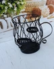 Корзина для конфет и фруктов Happy Life металлическая 17.5x15.5x13.5 см Черный - изображение 1