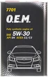Моторное масло Mannol 7701 O.E.M. for Chevrolet Opel 5W-30 Metal 1 л (MN7701-1ME) - изображение 1