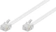 Кабель телефонний Goobay RJ11 M/M 3.0m плоский 6P4C AWG28 1:1 білий(75.09.3067) - зображення 1