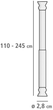 Teleskopowy drążek do zasłony prysznicowej Wenko Ø 2.8 cm 110-245 cm Biały (4008838192061) - obraz 4