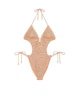 Купальник Victoria's Secret Swim Crochet Monokini One-Piece Swimsuit Бежевый L - изображение 2