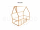 Детская кровать домик Монтессори BUSY WOOD напольная Модель 1 190х90 см натуральное дерево - изображение 2