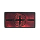 Термопатч Стон Айленд (Stone Island) Black x Red + 2 пуговицы Красный - изображение 4