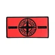 Термопатч Стон Айленд (Stone Island) Black x Red + 2 пуговицы Красный - изображение 5