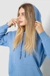 Худі жіночий на флісі, колір джинс, 242R053, XL - зображення 5