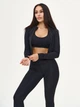 Комплект женский спортивный (лосины, топ и кофта) Nova Vega S Черный 501707071-2929291 - изображение 4