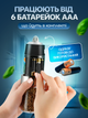 Мельница для перца соли специй набор из 2 предметов электромельница на батарейках автоматическая электроперечница с подсветкой Черный (SPM-12/Black) - изображение 2