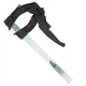 Струбцина столярная Mastertool 07-0013 F-Type быстрозажимная 200х90 мм 600 Н с храповым механизмом черная (33-102-07-0013) - изображение 1