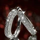 Жіночі сережки з кристалами у формі U, на кліпси, повні алмази Bijoux-e - изображение 2