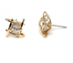 Сережки Gold Square з кристалами Bijoux-e - изображение 3