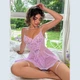 Жіночий сексуальний комплект комбінація+портупеї Shein Розмір XL фіолетовий 2847 - зображення 3