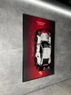 Арт Держатель Рамка на Стену 80x50 см. для Фирменного Конструктора Technic (42096) Porsche 911 RSR / Порше / Type-C - изображение 9