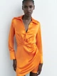 Платье женское Zara 4437/251 XS Оранжевое (04437251615015) - изображение 1