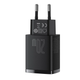 Сетевое зарядное устройство BASEUS Compact Fast Charger 20W 3A EU USB + Type-C Power Delivery + QC3.0 Black (CCXJ-B01) - изображение 4