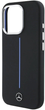 Панель Mercedes-Benz Silicone Blue Stripe MagSafe для iPhone 16 PRO Black (MEHMP16L23SUMBK) - зображення 2