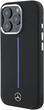 Панель Mercedes-Benz Silicone Blue Stripe MagSafe для iPhone 16 PRO Black (MEHMP16L23SUMBK) - зображення 4