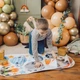 Дитячі інтерʼєрні наліпки Lipastick космос, 3 листа 40х80см, розмір на стіні 250х150см - зображення 5