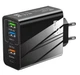 Зарядний пристрій на 5 портів Блок живлення з портами 2 USB + 2 Type-C PD + QC3.0 для Samsung, iPhone, Xiaomi, Redmi Чорний - зображення 1
