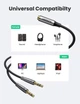 Сплиттер UGREEN переходник-разветвитель 3.5mm 2 AM to 3.5mm AF с нейлоновой оплеткой 22СМ Metal Black (50255) - изображение 7