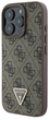 Панель Guess Hardcase Leather 4G Triangle Strass для Apple iPhone 16 Pro Brown (GUHCP16LP4TDPW) - зображення 2