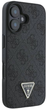 Etui Guess Hardcase Leather 4G Triangle Strass do Apple iPhone 16 Plus Black (GUHCP16MP4TDPK) - obraz 4