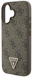 Панель Guess Hardcase Leather 4G Triangle Strass для Apple iPhone 16 Plus Brown (GUHCP16MP4TDPW) - зображення 6