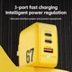 Зарядний пристрій Veron TC-67 2Type-C 1USB 67W GaN2 PD QC3.0 Home Charger - зображення 7