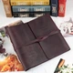 Фотоальбом из натуральной кожи с гравировкой, 40 листов черных, Burgundy, Malina Leather - изображение 1