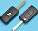Корпус выкидного ключа для Peugeot 207 Партнер 307 308 407 GstarKey 2 кнопки батарейка на корпусе с прямым чистым жалом - изображение 1
