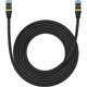 Мережевий кабель Baseus High Speed CAT7 10Gigabit Ethernet Cable (Braided Cable) 3m (B0013320B111-04) Cluster Black - зображення 1