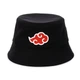 Молодіжна панама з вишивкою Акацукі (Akatsuki) (One-size) Чорний - зображення 1