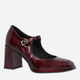 Buty Mary Jane damskie lakierowane VENEZIA D003NABOOBC011 39 25 cm Bordowe (5906140446539) - obraz 4